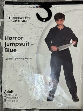 Halloween, Horror Jumpsuit Blue Adult Costume, Unisex